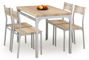 Halmar MALCOLM zostava stôl + 4 stoličky dub sonoma