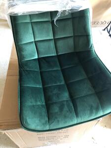 Halmar K332 jedálenská stolička, nohy - čierne, sedák - tmavo zelená