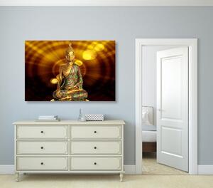 Obraz socha Budhu s abstraktným pozadím