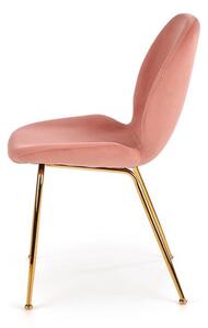 Halmar K381 jedálenská stolička ružová / zlatá