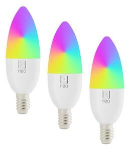 Immax NEO 07808C - SADA 3x stmievateľná LED žiarovka RGB+CCT E14/4,8W/230V