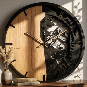 3D Dubové drevené hodiny T-Tatra Mountain 30cm-50cm-80cm