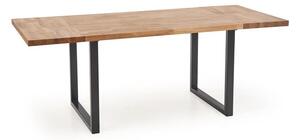 Jedálenský stôl s dubovou doskou RADUS 120(200)x78