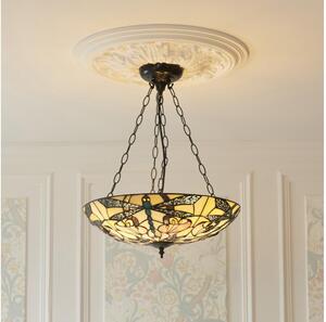 Endon 111869 - Závesný luster na reťazi Tiffany ASHTON 3xE27/10W/230V pr. 45 cm