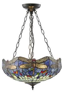 Endon 112250 - Luster na reťazi Tiffany DRAGONFLY 3xE27/60W/230V priemer 50 cm