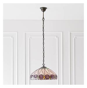 Endon 64176 - Luster na reťazi Tiffany HUTCHINSON 1xE27/60W/230V pr. 40 cm