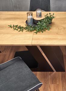 Halmar FERGUSON rozkladací stôl doska - prírodná, nohy - čierna