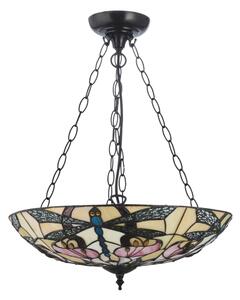 Endon 111869 - Závesný luster na reťazi Tiffany ASHTON 3xE27/10W/230V pr. 45 cm