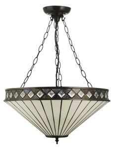 Endon 111871 - Luster na reťazi Tiffany FARGO 3xE27/10W/230V priemer 50 cm