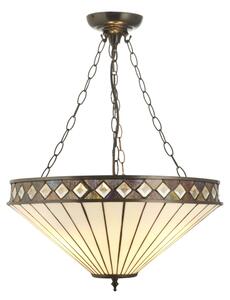 Endon 111871 - Luster na reťazi Tiffany FARGO 3xE27/10W/230V priemer 50 cm