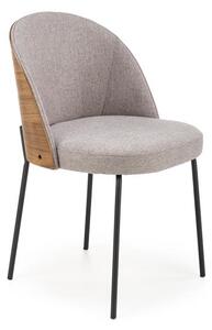 Sivá stolička NORME z lakovanej ocele