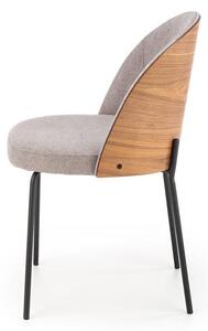 Halmar K451 stolička šedá/svetlý orech