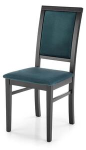 Halmar SYLWEK1 stolička čierna / čal: velvet Monolith 37 (tmavo zelená)