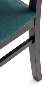 Halmar SYLWEK1 stolička čierna / čal: velvet Monolith 37 (tmavo zelená)