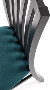 Halmar GERARD7 stolička čierna / čal: velvet Monolith 37 (tmavo zelená)