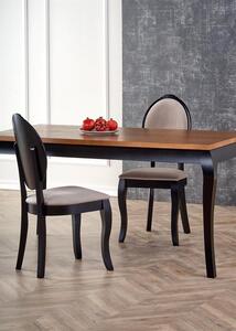 Halmar WINDSOR rozkladací stôl 160-240x90x76 cm dub tmavý/čierny