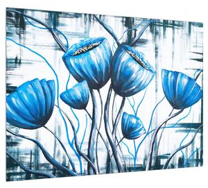 Obraz modrých makovíc (70x50 cm)