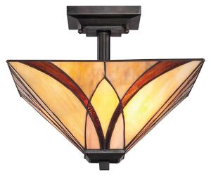 Stropné svietidlo Asheville dizajn Tiffany 30,5 cm