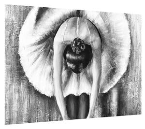 Čiernobiely obraz baletky (70x50 cm)
