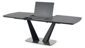 Halmar FANGOR rozkladací stôl, doska - tmavo šedá, podstavec - čierny