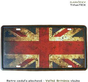 Tabula RETRO Veľká Británia vlajka (dekoračná tabuľka - zástava Veľkej Británie )