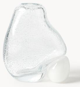 Sklenená váza so vzduchovými bublinkami Nicky, V 20 cm