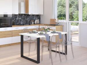 Obdĺžnikový jedálenský stôl IMPER 1 - biely / čierny mat