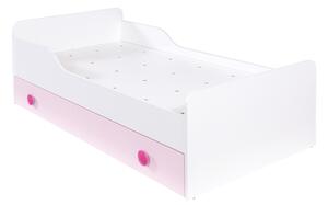 Posteľ TOP BABY s matracom ružová 80x160