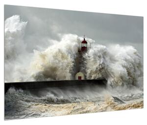 Obraz vodnej búrky (90x60 cm)