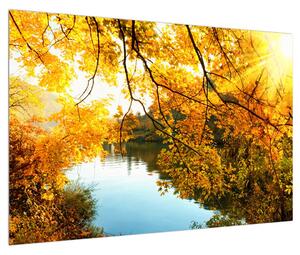 Jesenný obraz stromu (90x60 cm)