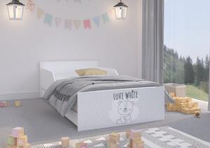 Detská posteľ PUFI + potlač 80x160 cm Macko Nie
