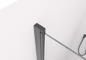 Cerano Marino, sprchovací kút 110(dvere) x 70(stena) x 190 cm, 6mm číre sklo, čierny profil, CER-CER-422883