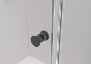 CERANO - Sprchovací kút Marino L/P - čierna matná, transparentné sklo - 120x70 cm - krídlový