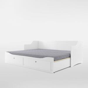 Rozťahovacia posteľ GRAND pre mladých bielo-sivá 80x200 cm