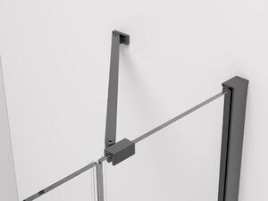 CERANO - Sprchovací kút Marino L/P - čierna matná, transparentné sklo - 90x70 cm - krídlový