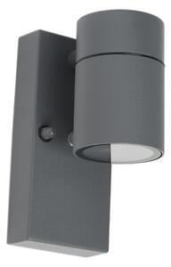 Vonkajšia nástenná lampa antracit IP44 so senzorom súmraku - Solo
