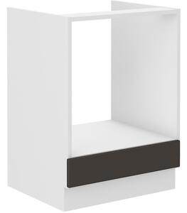 Sporáková skrinka SOPHIA - šírka 60 cm, tmavo šedá / biela