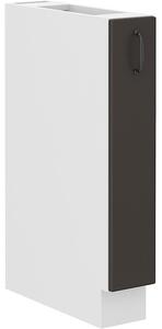 Výsuvná skrinka SOPHIA - šírka 15 cm, tmavo šedá / biela