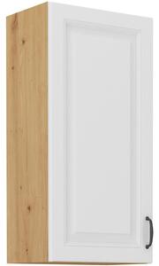 Vysoká horná skrinka SOPHIA - šírka 40 cm, biela / dub artisan