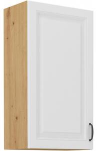 Vysoká horná skrinka SOPHIA - šírka 45 cm, biela / dub artisan