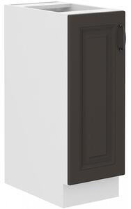 Výsuvná skrinka SOPHIA - šírka 30 cm, tmavo šedá / biela