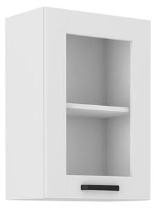 Horná presklená skrinka LAILI - šírka 40 cm, biela