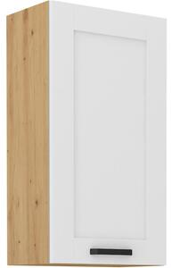 Vysoká horná skrinka LAILI - šírka 50 cm, biela / dub artisan