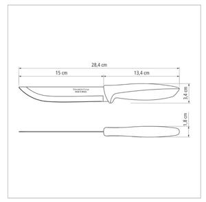 Kuchynský nôž Tramontina Plenus 15cm - čierny