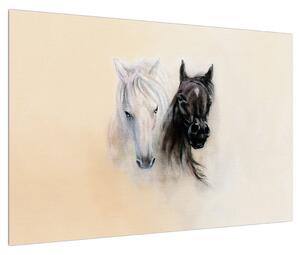Maľovaný obraz koní (90x60 cm)