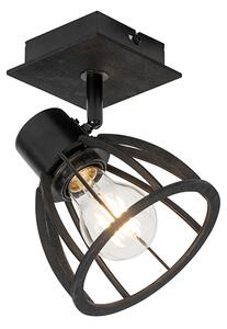 Priemyselná nástenná lampa čierna - Fotu