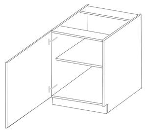 Dolná jednodverová skrinka LAJLA - šírka 60 cm, cappucino / biela