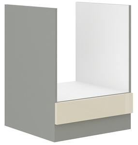 Sporáková skrinka ULLERIKE - šírka 60 cm, krémová / šedá