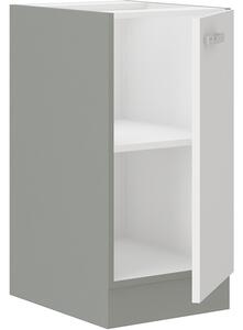 Dolná jednodverová skrinka ULLERIKE - šírka 40 cm, biela / šedá