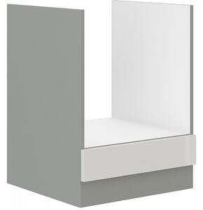 Sporáková skrinka ULLERIKE - šírka 60 cm, biela / šedá